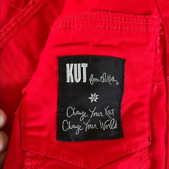 Kut from the Kloth Women's Red Jean Jacket - Picture 5 of 11